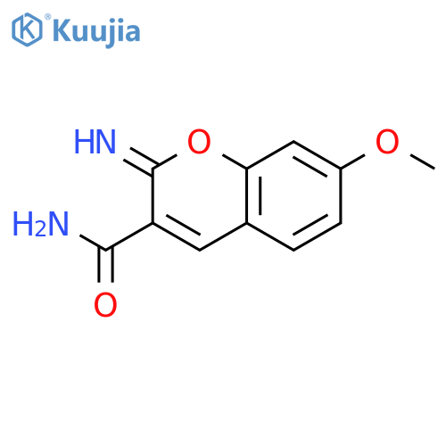 2H-1-Benzopyran-3-carboxamide, 2-imino-7-methoxy- structure