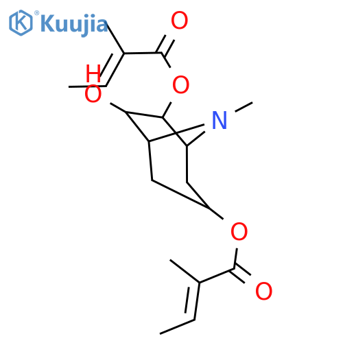 3α,6β-Ditigloyloxytropan-7β-ol structure