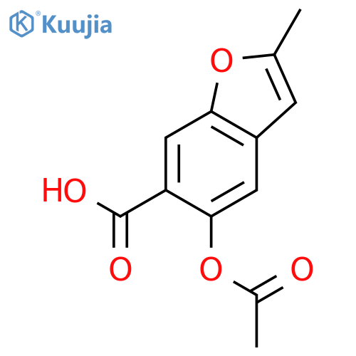 6-Benzofurancarboxylicacid, 5-(acetyloxy)-2-methyl- structure