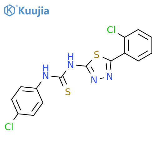 Thiourea,N-(4-chlorophenyl)-N'-[5-(2-chlorophenyl)-1,3,4-thiadiazol-2-yl]- structure