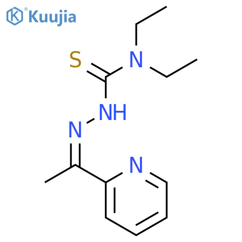 1,1-diethyl-3-[(e)-1-pyridin-2-ylethylideneamino]thiourea structure
