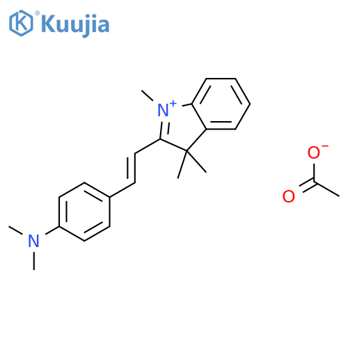 3H-Indolium, 2-(2-(4-(dimethylamino)phenyl)ethenyl)-1,3,3-trimethyl-, acetate structure