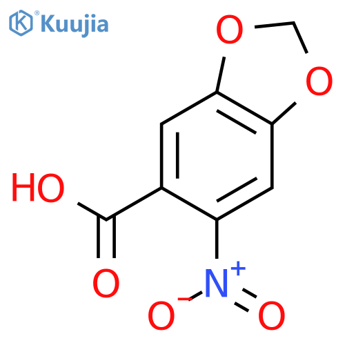 6-Nitro-1,3-benzodioxole-5-carboxylic Acid structure
