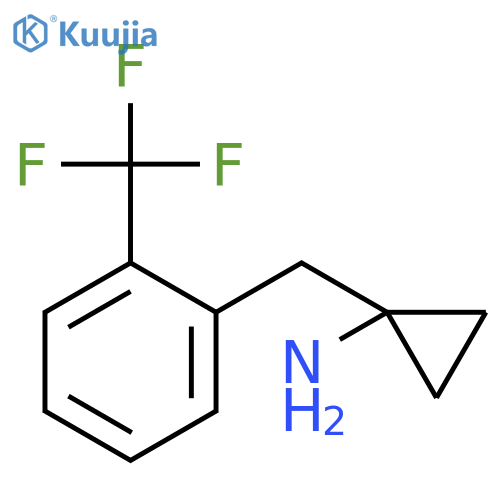 1-{2-(trifluoromethyl)phenylmethyl}cyclopropan-1-amine structure