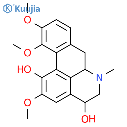 (4R,6aS)-2,10,11-trimethoxy-6-methyl-5,6,6a,7-tetrahydro-4H-dibenzo[de,g]quinoline-1,4-diol structure