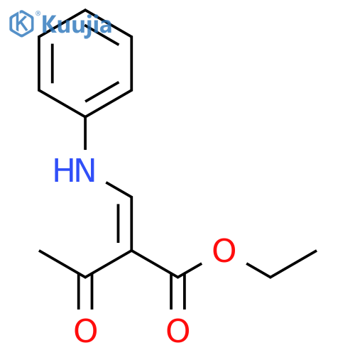 BUTANOIC ACID, 3-OXO-2-[(PHENYLAMINO)METHYLENE]-, ETHYL ESTER, (E)- structure
