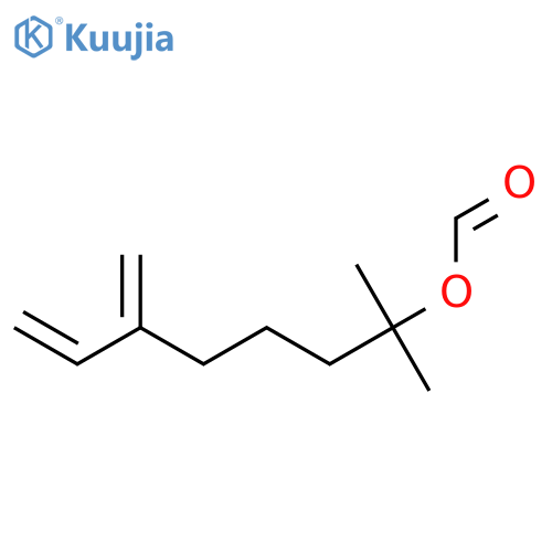 7-Octen-2-ol,2-methyl-6-methylene-, 2-formate structure