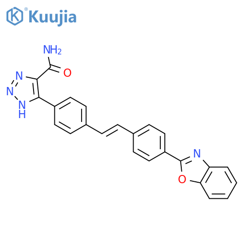 1,2,3-Triazole-4-carboxamide,5-[4-[2-[4-(2-benzoxazolyl)phenyl]ethenyl]phenyl]- structure