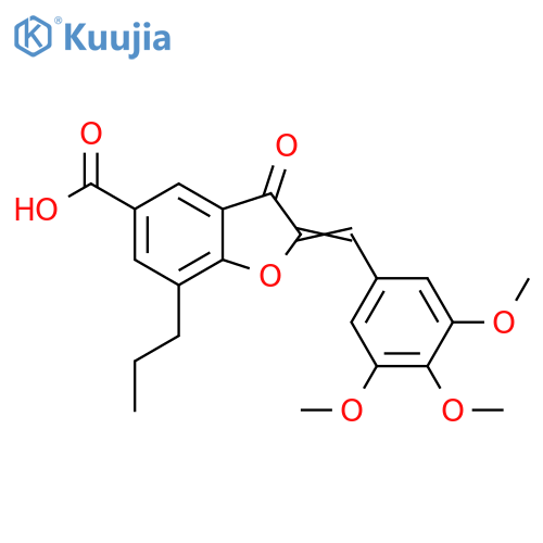 5-Benzofurancarboxylic acid,2,3-dihydro-3-oxo-7-propyl-2-[(3,4,5-trimethoxyphenyl)methylene]- structure