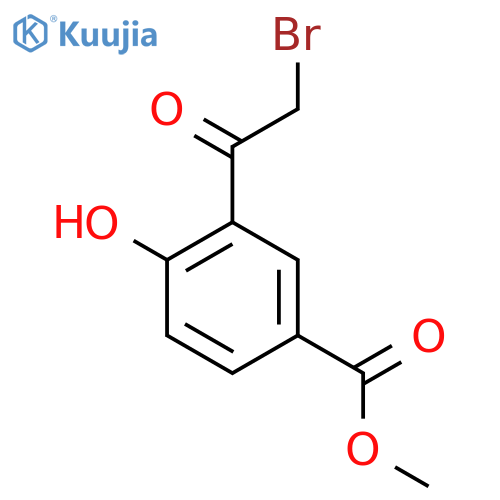 Benzoic acid, 3-(bromoacetyl)-4-hydroxy-, methyl ester structure