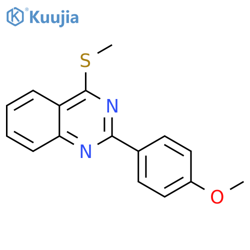 Quinazoline, 2-(4-methoxyphenyl)-4-(methylthio)- structure