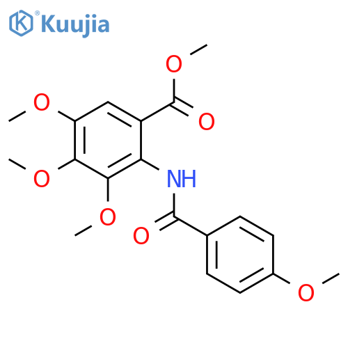 Benzoic acid, 3,4,5-trimethoxy-2-[(4-methoxybenzoyl)amino]-, methylester structure