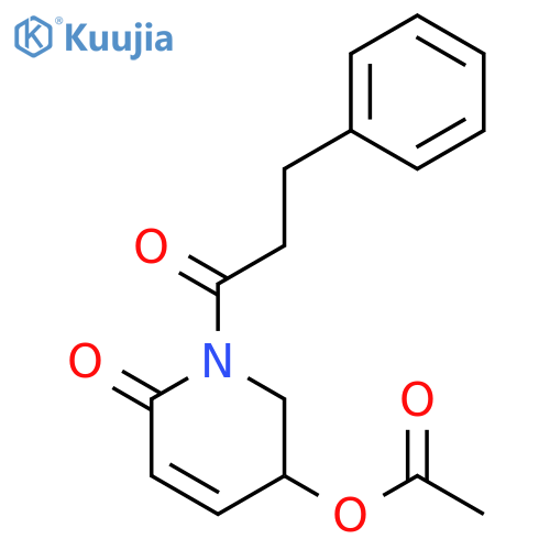2(1H)-Pyridinone,5-(acetyloxy)-5,6-dihydro-1-(1-oxo-3-phenylpropyl)- structure
