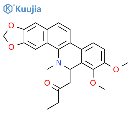 1-(1,2-dimethoxy-12-methyl-12,13-dihydro-[1,3]dioxolo[4',5':4,5]benzo[1,2-c]phenanthridin-13-yl)-butan-2-one structure