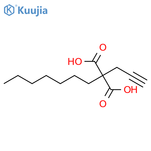 Propanedioic acid, heptyl-2-propynyl- structure