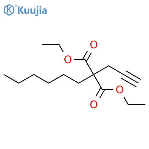 Propanedioic acid, hexyl-2-propynyl-, diethyl ester structure