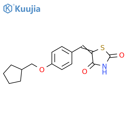 2,4-Thiazolidinedione, 5-[[4-(cyclopentylmethoxy)phenyl]methylene]- structure