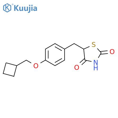 2,4-Thiazolidinedione, 5-[[4-(cyclobutylmethoxy)phenyl]methyl]- structure