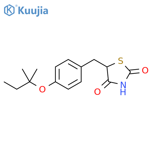 2,4-Thiazolidinedione, 5-[[4-(1,1-dimethylpropoxy)phenyl]methyl]- structure