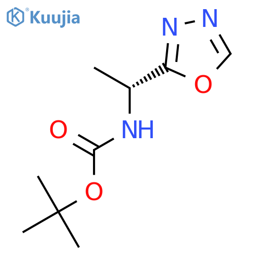 Carbamic acid,[(1R)-1-(1,3,4-oxadiazol-2-yl)ethyl]-, 1,1-dimethylethyl ester (9CI) structure