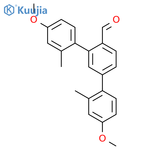 [1,1':3',1''-TERPHENYL]-4'-CARBOXALDEHYDE, 4,4''-DIMETHOXY-2,2''-DIMETHYL- structure