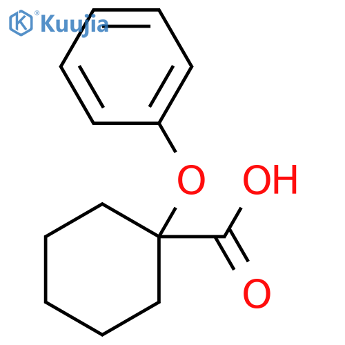 Cyclohexanecarboxylic acid, 1-phenoxy- structure