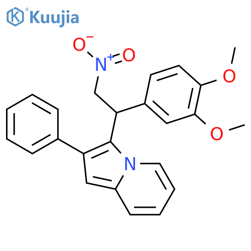 3-[1-(3,4-Dimethoxyphenyl)-2-nitroethyl]-2-phenylindolizine structure