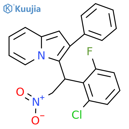 3-[1-(2-Chloro-6-fluorophenyl)-2-nitroethyl]-2-phenylindolizine structure