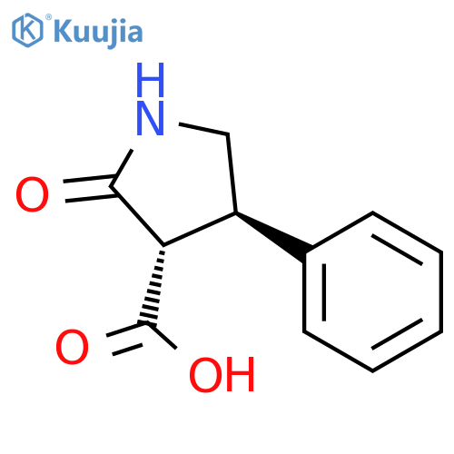 3-Pyrrolidinecarboxylic acid, 2-oxo-4-phenyl-, trans- structure