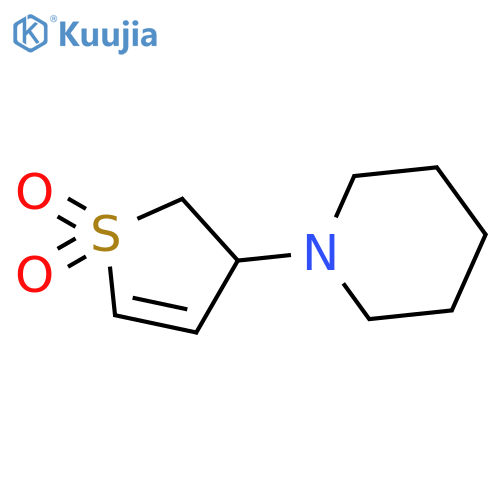 Piperidine, 1-(2,3-dihydro-1,1-dioxido-3-thienyl)- structure