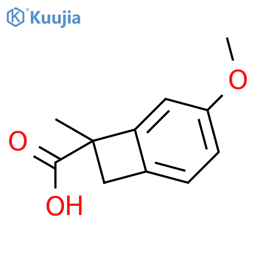 4-methoxy-7-methyl-bicyclo[4.2.0]octa-1,3,5-triene-7-carboxylic acid structure