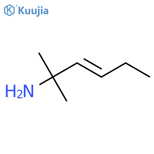 2-methylhex-3-en-2-amine structure