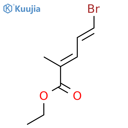 2,4-Pentadienoic acid, 5-bromo-2-methyl-, ethyl ester, (E,E)- structure