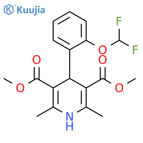 3,5-Pyridinedicarboxylicacid, 4-[2-(difluoromethoxy)phenyl]-1,4-dihydro-2,6-dimethyl-, 3,5-dimethylester structure