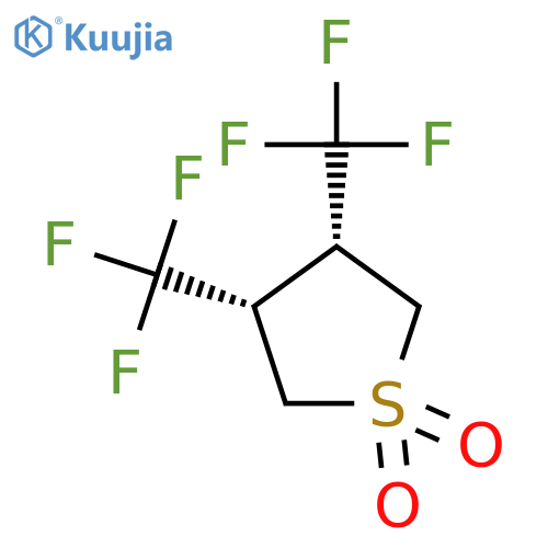 THIOPHENE, TETRAHYDRO-3,4-BIS(TRIFLUOROMETHYL)-, 1,1-DIOXIDE, CIS- structure