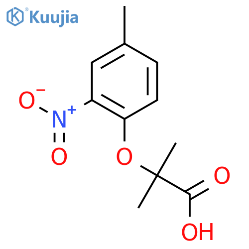 2-Methyl-2-(4-methyl-2-nitrophenoxy)propanoic acid structure