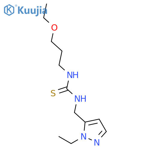 1-(3-ethoxypropyl)-3-[(1-ethyl-1H-pyrazol-5-yl)methyl]thiourea structure