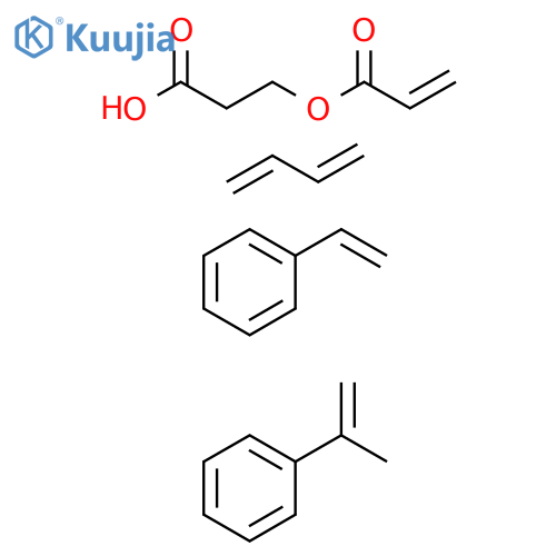 2-Propenoicacid,2-carboxyethylester,polymerwith1,3-butadiene,ethenylbenzeneand(1-methylethenyl)benzene structure