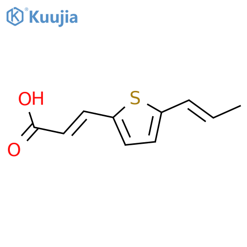 (Z,Z)-3-[5-(1-Propenyl)2-thienyl]-2-propenoic acid structure