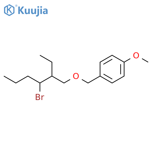 Benzene, 1-[[(3-bromo-2-ethylhexyl)oxy]methyl]-4-methoxy- structure