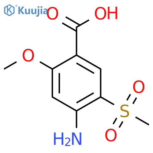 4-\u200bAmino-\u200b2-\u200bmethoxy-\u200b5-\u200b(methylsulfonyl)\u200bbenzoic Acid structure