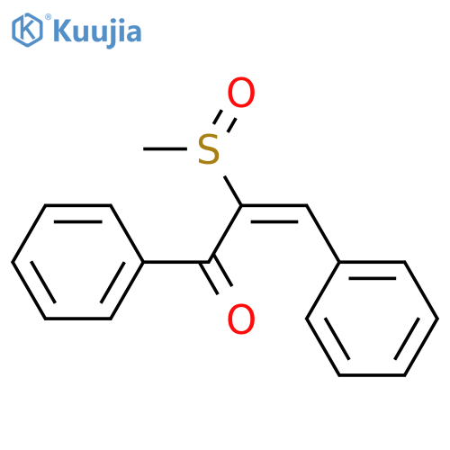 (2E)-2-(methylsulfinyl)-1,3-diphenylprop-2-en-1-one structure