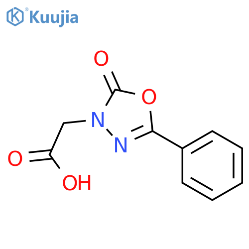 (2-Oxo-5-phenyl-1,3,4-oxadiazol-3(2H)-yl)acetic acid structure