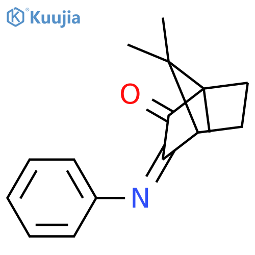 Bicyclo[2.2.1]heptan-2-one, 1,7,7-trimethyl-3-(phenylimino)- structure