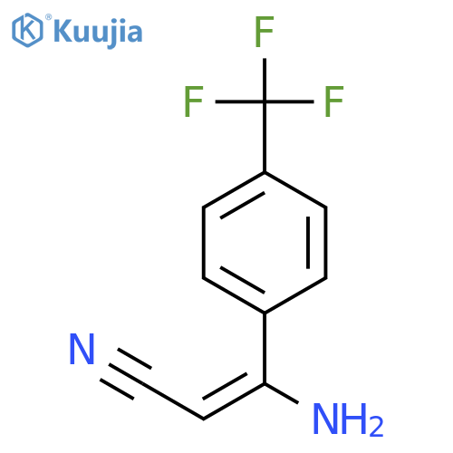 3-Amino-3-4-(trifluoromethyl)phenylacrylonitrile structure