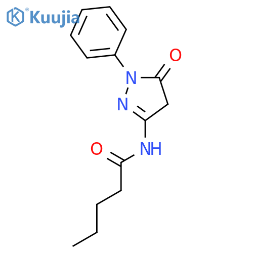 Pentanamide, N-(4,5-dihydro-5-oxo-1-phenyl-1H-pyrazol-3-yl)- structure