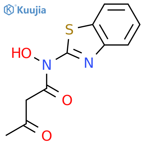 Butanamide, N-2-benzothiazolyl-N-hydroxy-3-oxo- structure