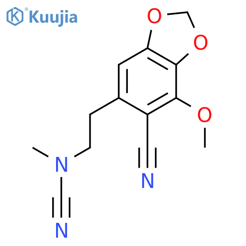 Cyanamide, [2-(6-cyano-7-methoxy-1,3-benzodioxol-5-yl)ethyl]methyl- structure