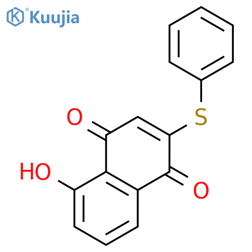 1,4-NAPHTHALENEDIONE, 5-HYDROXY-2-(PHENYLTHIO)- structure