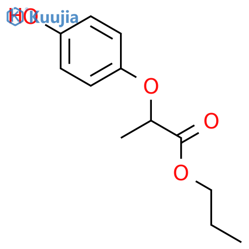 Propanoic acid, 2-(4-hydroxyphenoxy)-, propyl ester structure